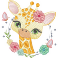 Jirafa con Flores