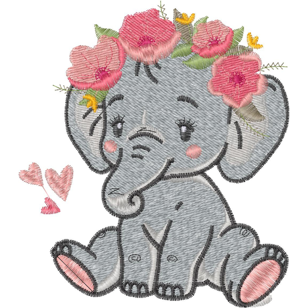 Elefante Corona de Flores