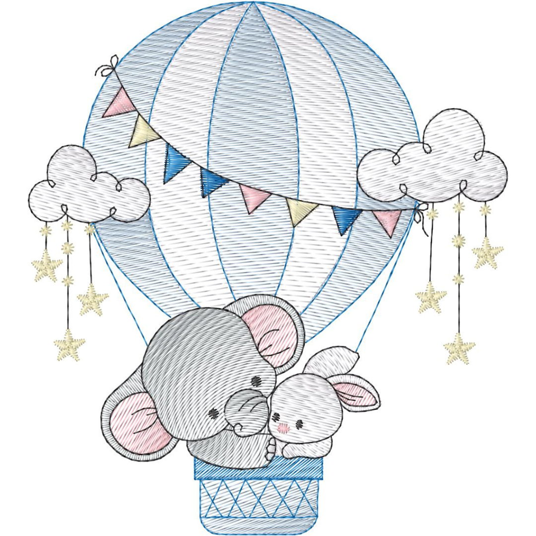 Elefantito y Bunny en Globo