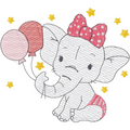 Elefantita con Globos
