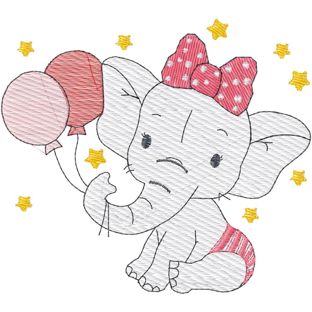 Elefantita con Globos