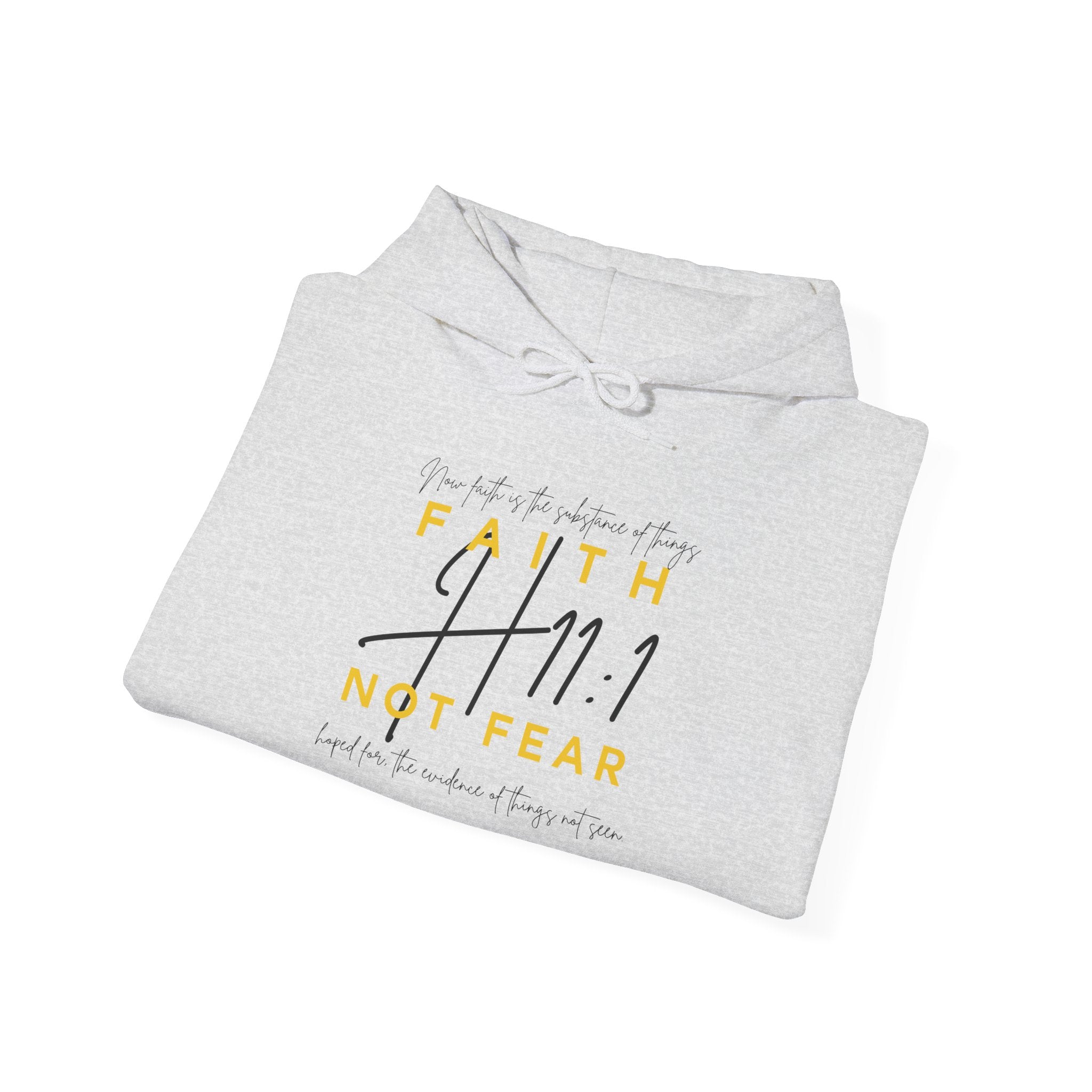 FAITH, NOT FEAR H11:1 Hoodie - Unisex Heavy Blend Hooded Sweatshirt | Cozy Casual Wear, Inspirational Gift, Faith-Based Apparel, Everyday [...]