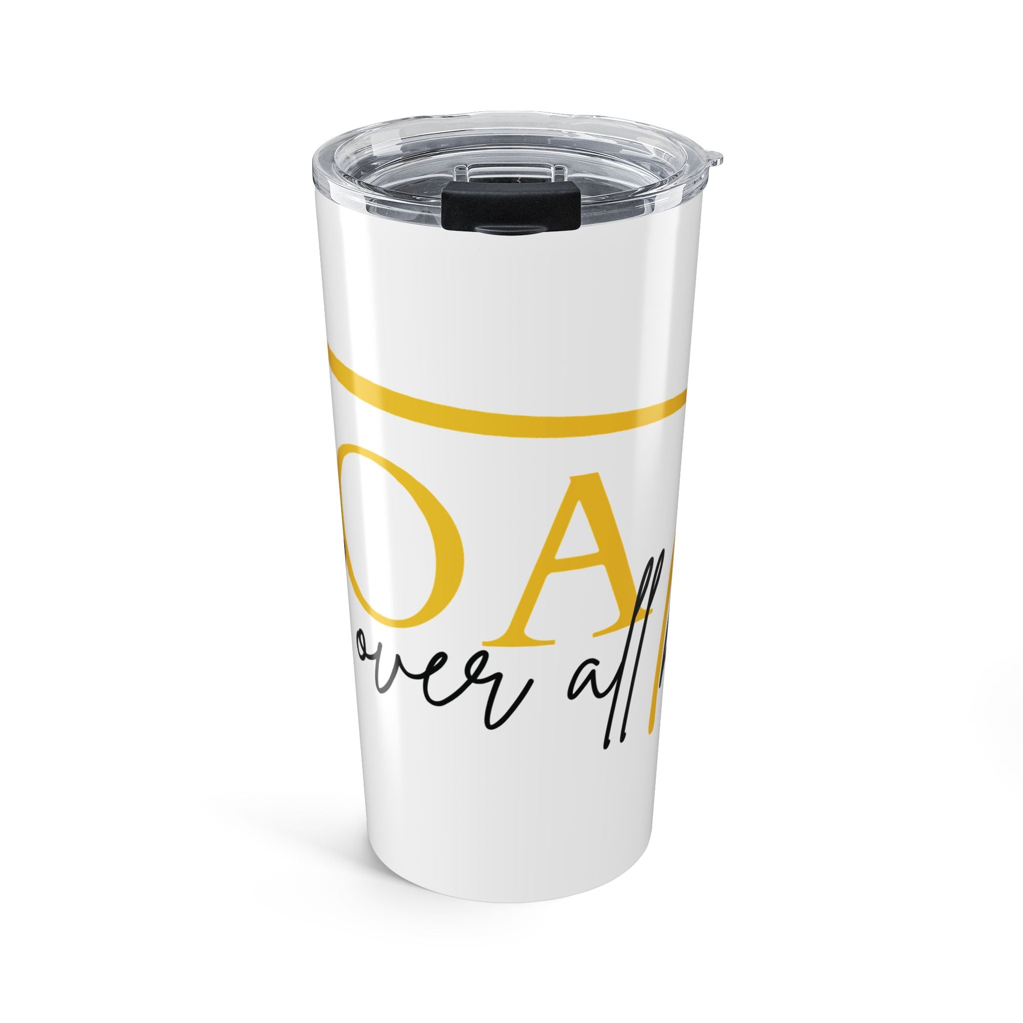 GOAT God Over All Things Tumbler 20oz | Motivational Travel Mug for Daily Inspiration, Gift for Friends, Office Drinkware, Encouraging Quotes