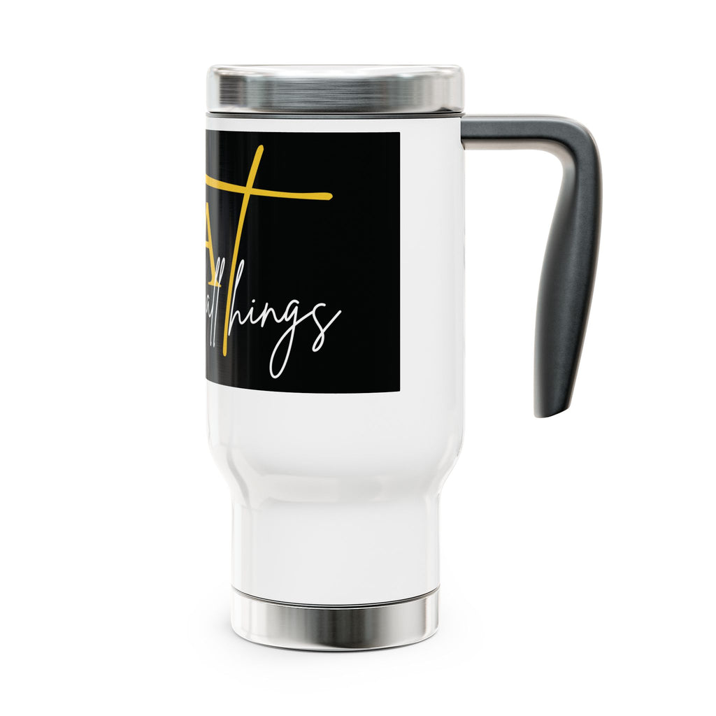 GOAT God Over All ThingsTravel Mug - Stainless Steel Coffee Cup, Motivational Mug, Faith-Based Gift, Christian Travel Mug