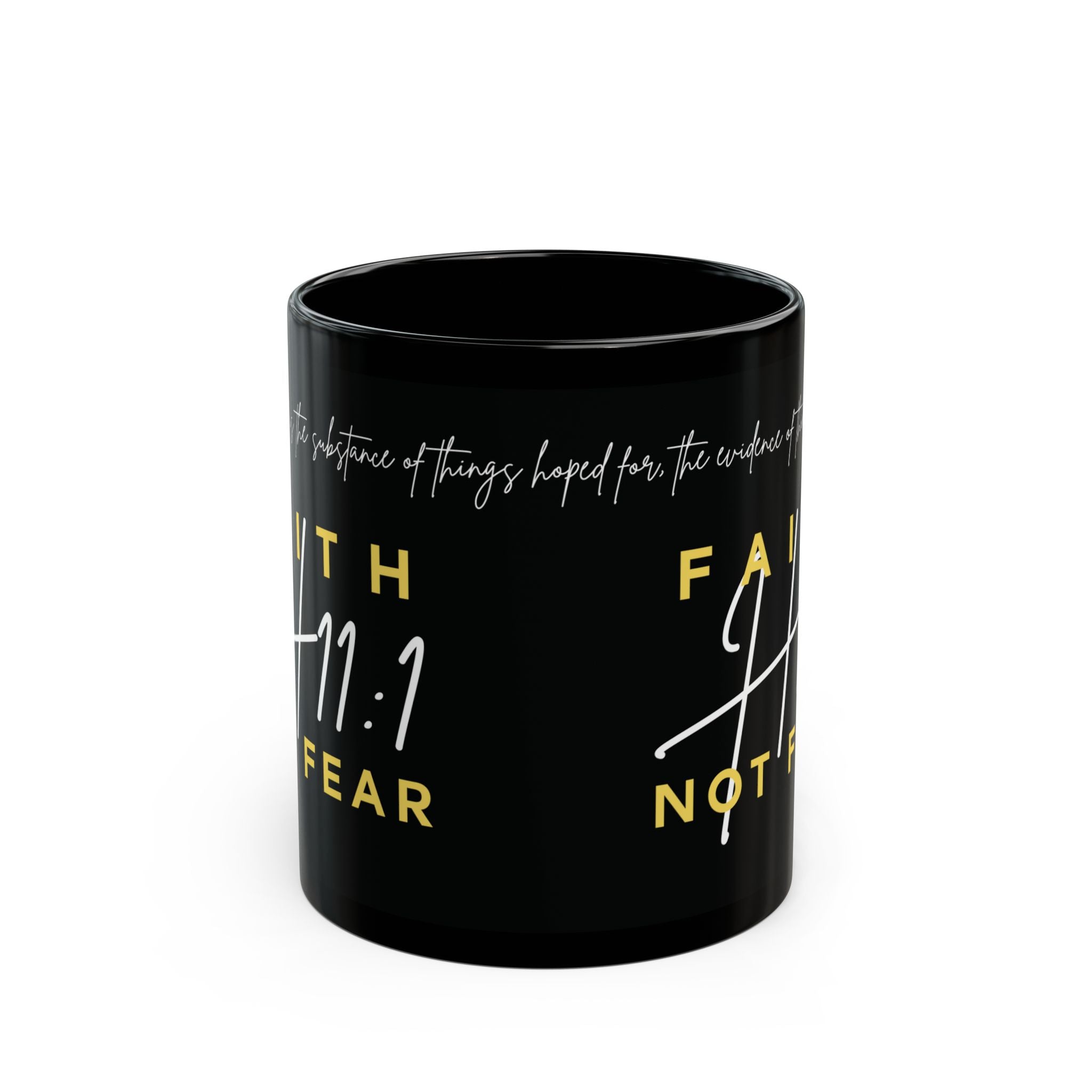 Faith Not Fear Mug, Religious Coffee Cup, Inspirational Tea Mug, Christian Gift, 11oz, 15oz