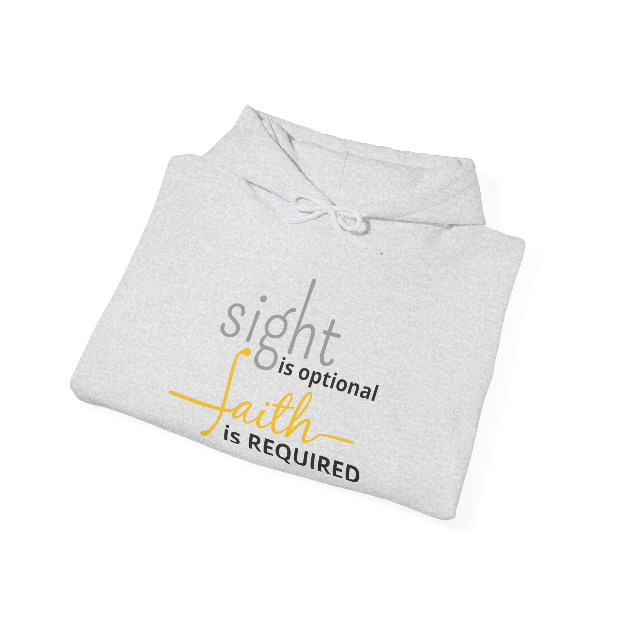 Sight Optional, Faith Required Hoodie - Unisex Heavy Blend Hooded Sweatshirt | Cozy Casual Wear, Inspirational Gift, Faith-Based Apparel, Everyday [...]