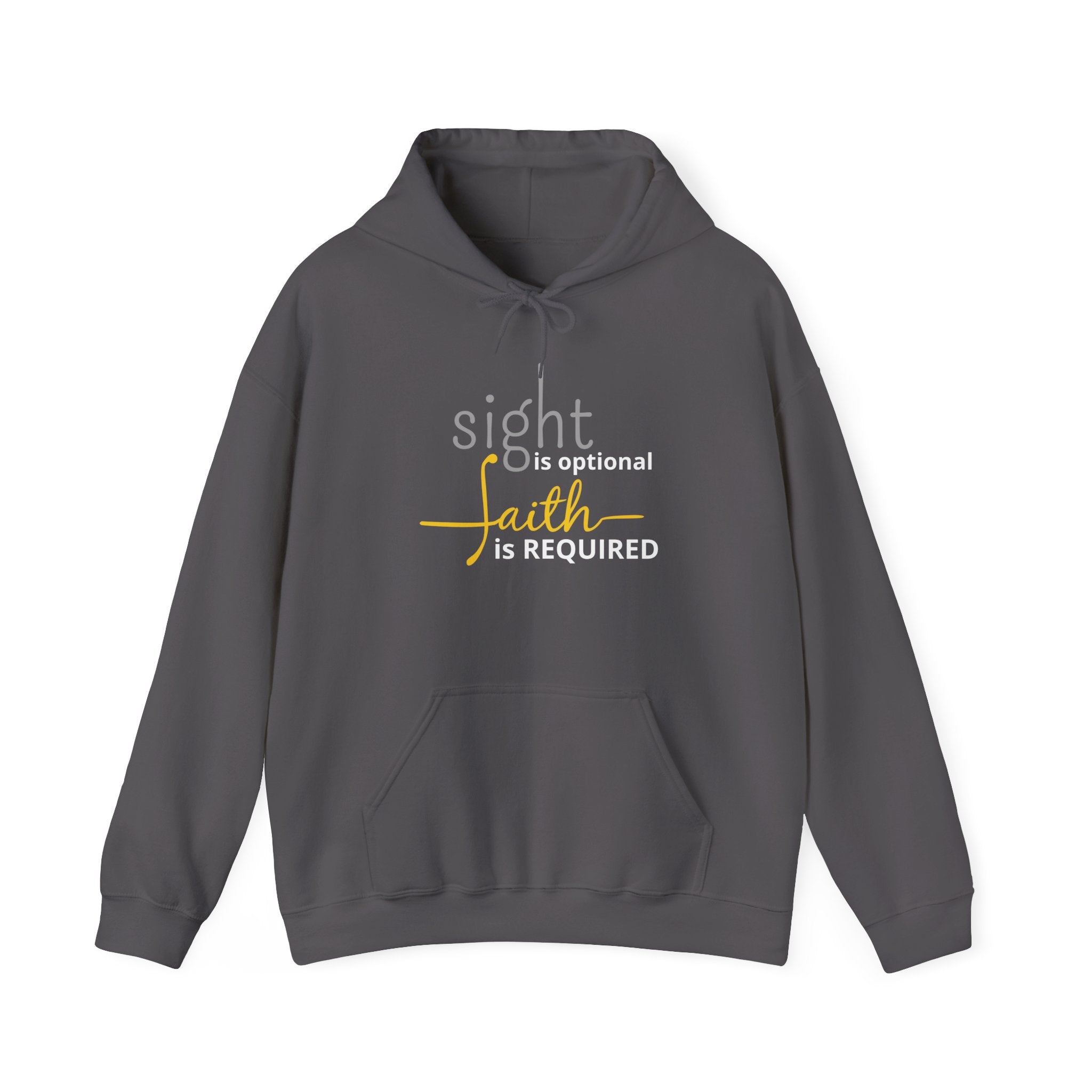 Sight Optional, Faith Required Hoodie - Unisex Heavy Blend Hooded Sweatshirt | Cozy Casual Wear, Inspirational Gift, Faith-Based Apparel, Everyday [...]