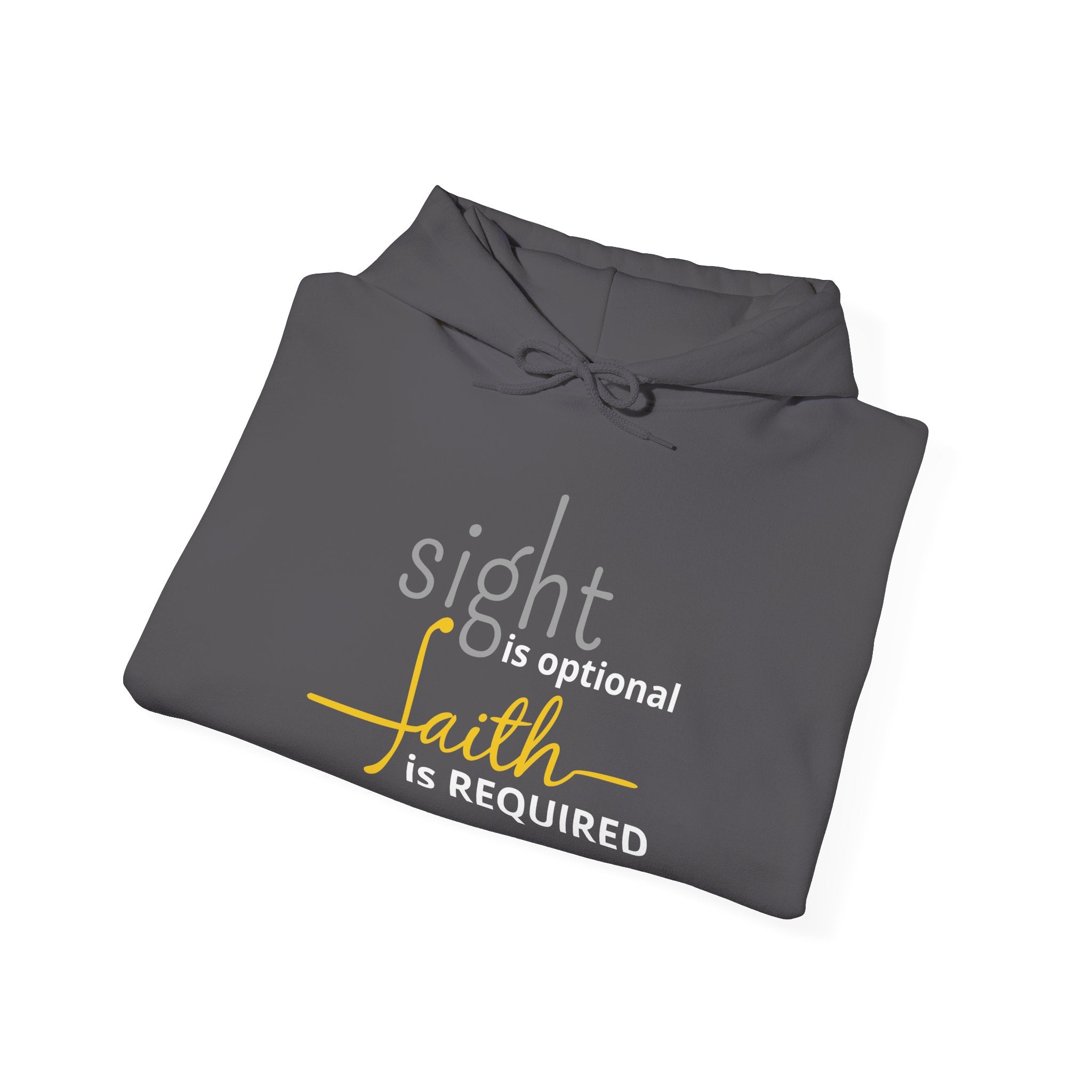 Sight Optional, Faith Required Hoodie - Unisex Heavy Blend Hooded Sweatshirt | Cozy Casual Wear, Inspirational Gift, Faith-Based Apparel, Everyday [...]