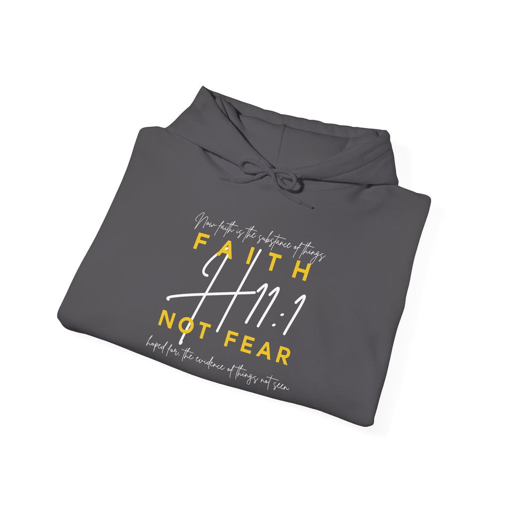 FAITH, NOT FEAR H11:1 Hoodie - Unisex Heavy Blend Hooded Sweatshirt | Cozy Casual Wear, Inspirational Gift, Faith-Based Apparel, Everyday [...]