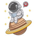 Astronauta sobre Jupiter