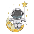 Astronauta Sentado en la Luna