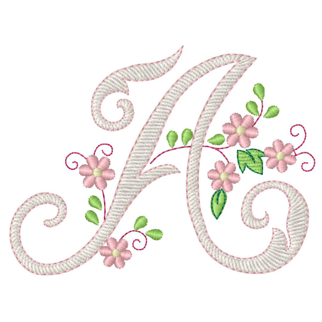 Letra Inicial Elegante Floral