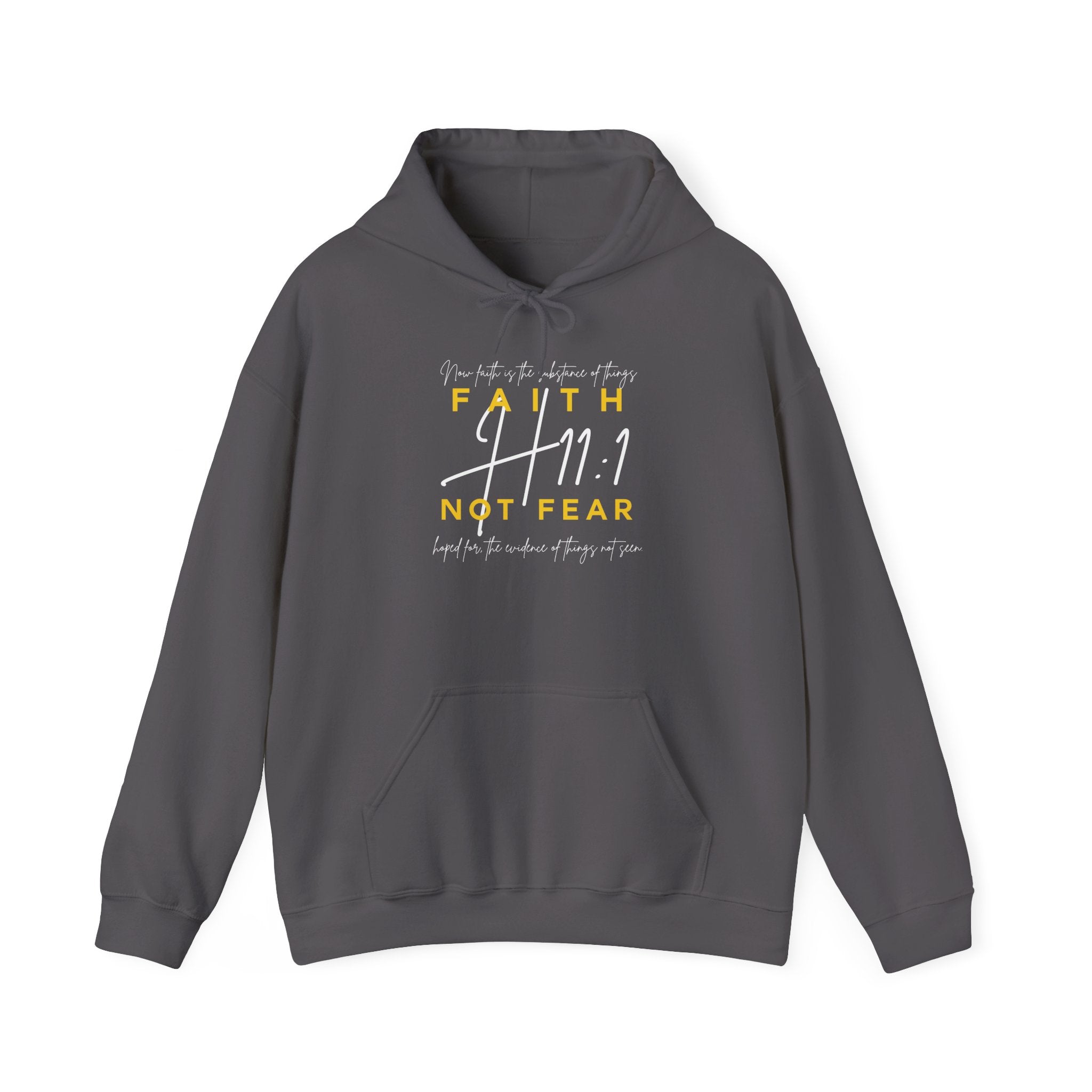 FAITH, NOT FEAR H11:1 Hoodie - Unisex Heavy Blend Hooded Sweatshirt | Cozy Casual Wear, Inspirational Gift, Faith-Based Apparel, Everyday [...]