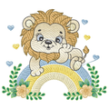 Cute Leon Arcoiris