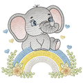 Cute Elefante Arcoiris