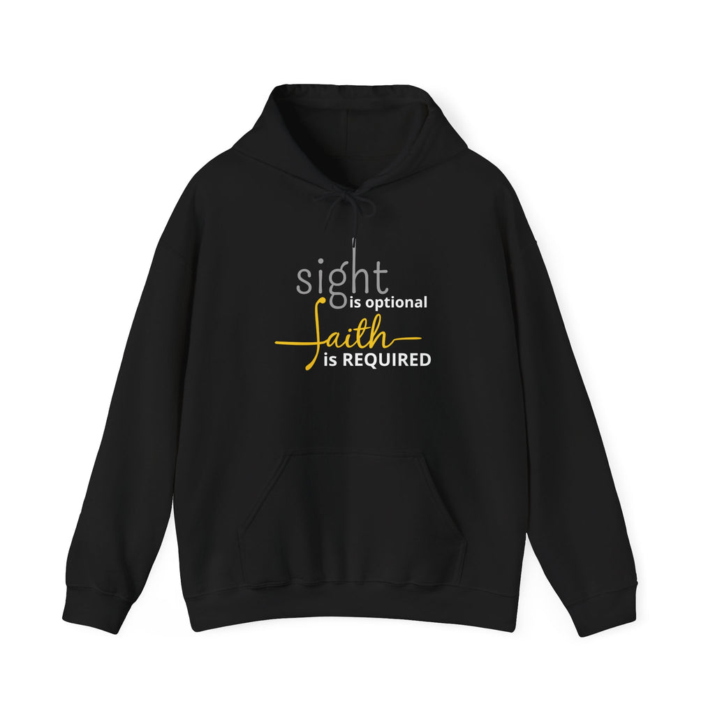 Sight Optional, Faith Required Hoodie - Unisex Heavy Blend Hooded Sweatshirt | Cozy Casual Wear, Inspirational Gift, Faith-Based Apparel, Everyday [...]
