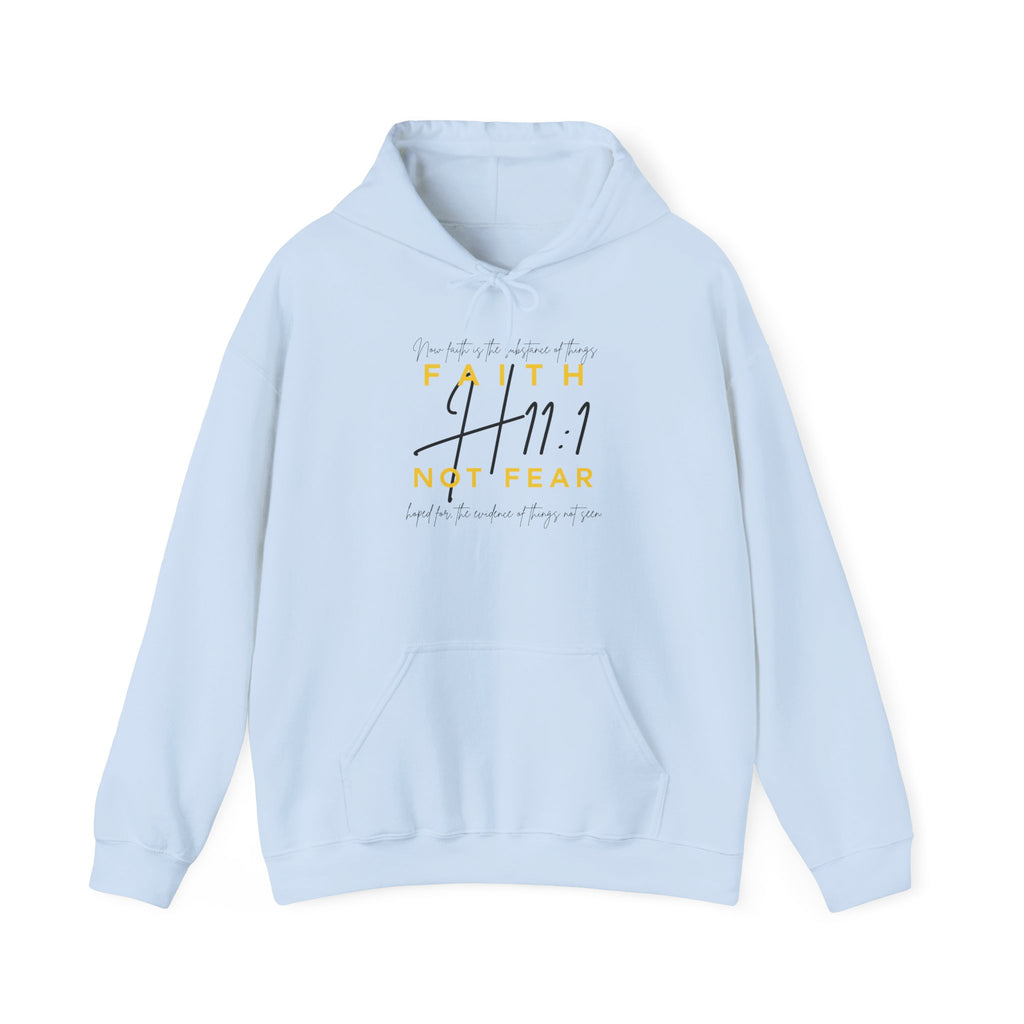 FAITH, NOT FEAR H11:1 Hoodie - Unisex Heavy Blend Hooded Sweatshirt | Cozy Casual Wear, Inspirational Gift, Faith-Based Apparel, Everyday [...]