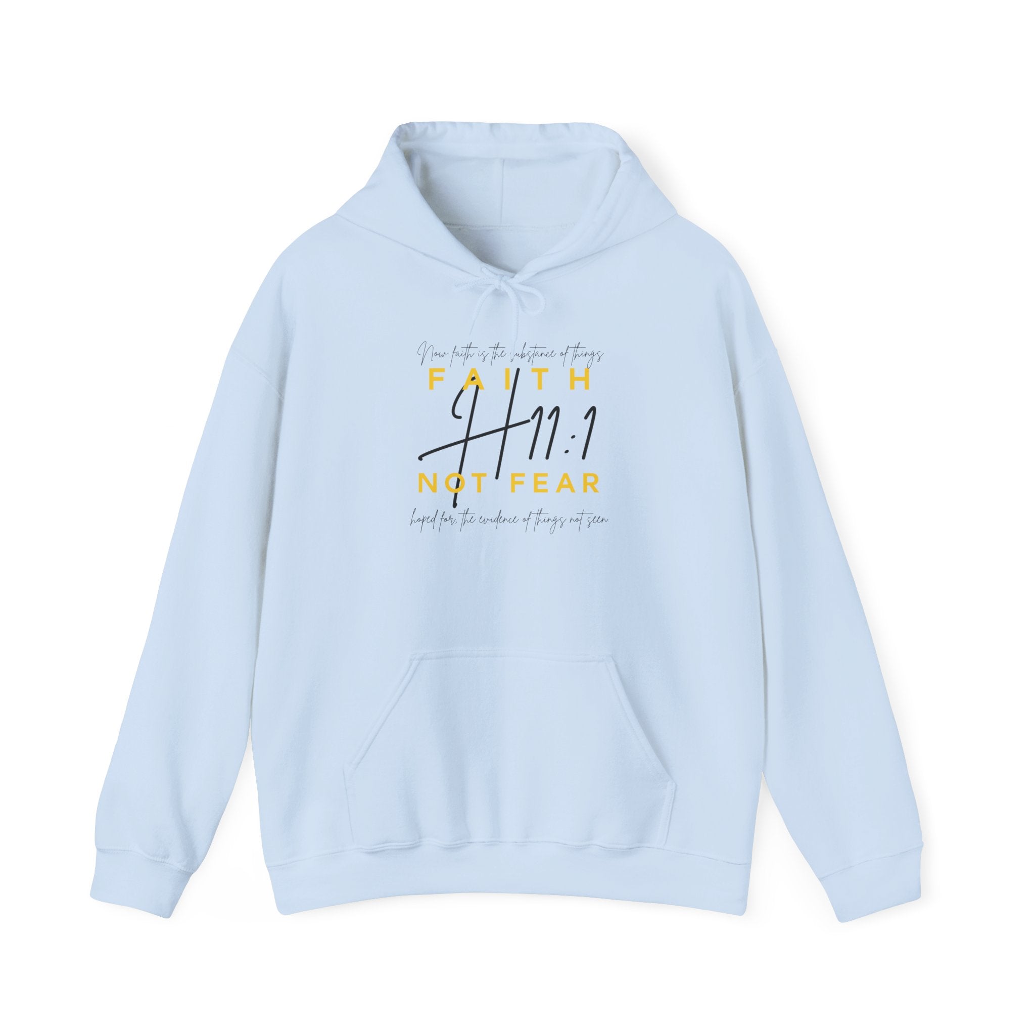 FAITH, NOT FEAR H11:1 Hoodie - Unisex Heavy Blend Hooded Sweatshirt | Cozy Casual Wear, Inspirational Gift, Faith-Based Apparel, Everyday [...]