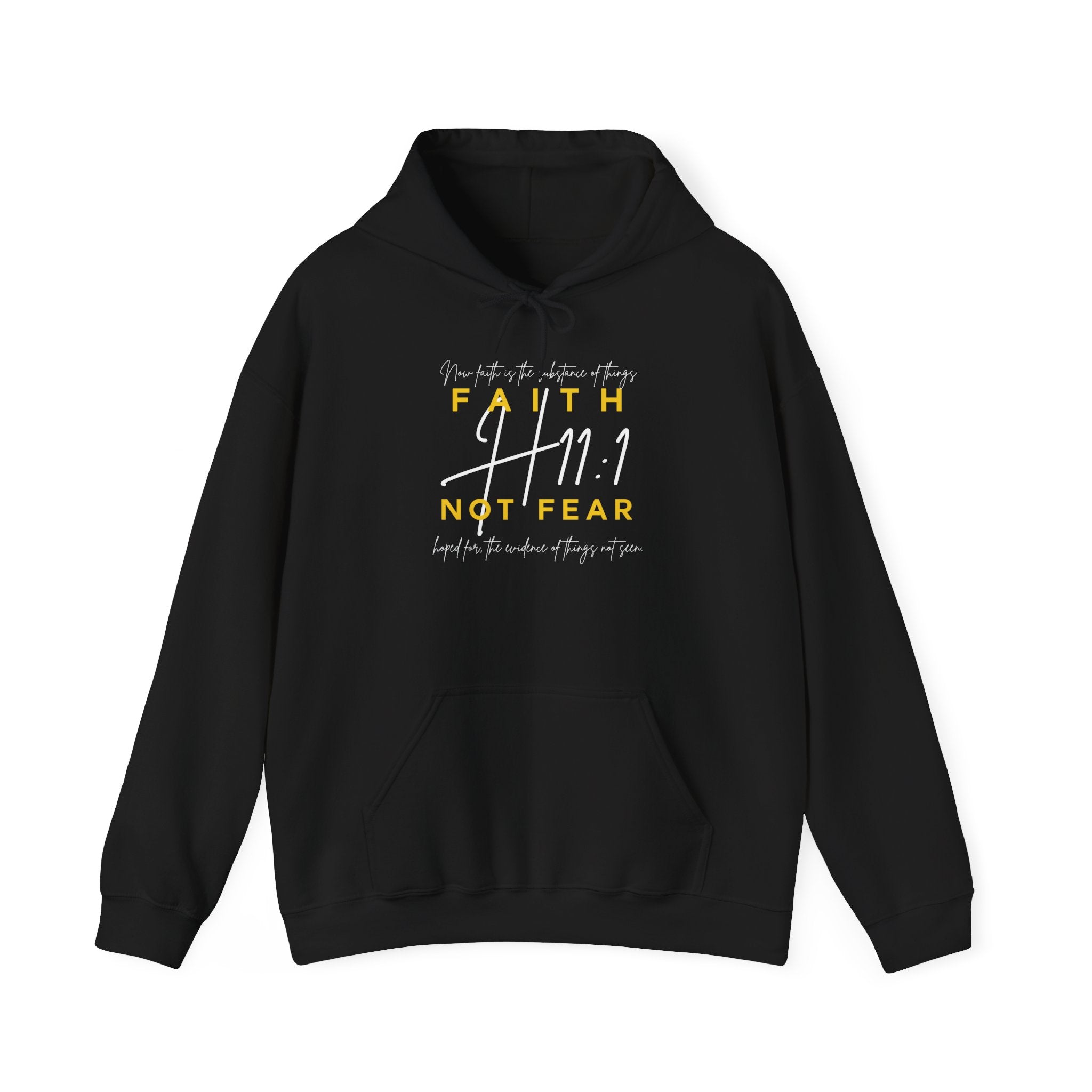 FAITH, NOT FEAR H11:1 Hoodie - Unisex Heavy Blend Hooded Sweatshirt | Cozy Casual Wear, Inspirational Gift, Faith-Based Apparel, Everyday [...]