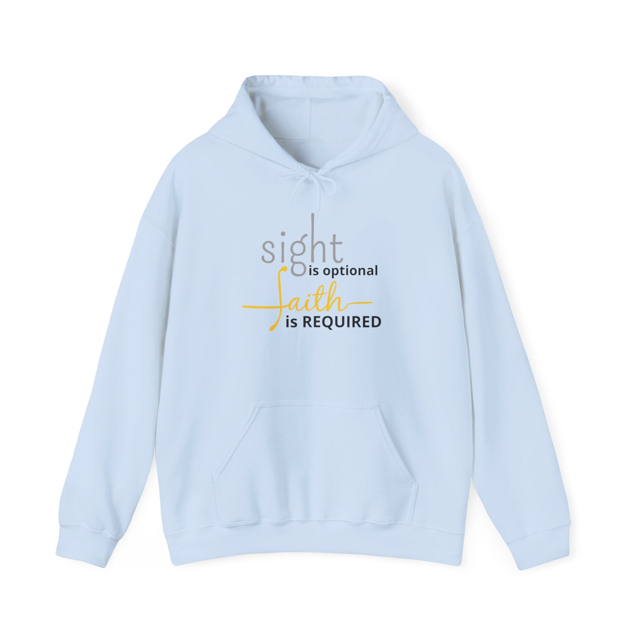 Sight Optional, Faith Required Hoodie - Unisex Heavy Blend Hooded Sweatshirt | Cozy Casual Wear, Inspirational Gift, Faith-Based Apparel, Everyday [...]