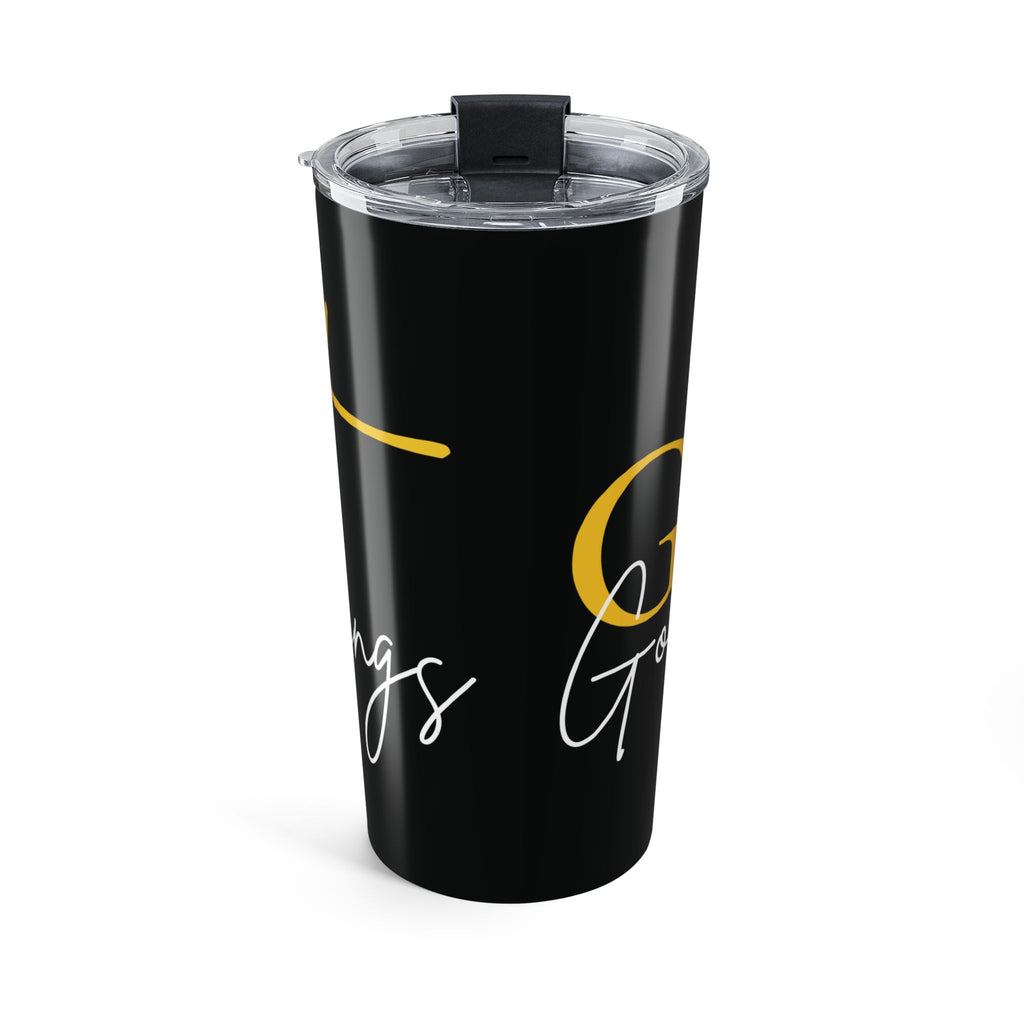 GOAT God Over All Things Tumbler 20oz Black | Motivational Travel Mug for Daily Inspiration, Gift for Friends, Office Drinkware, Encouraging Quotes