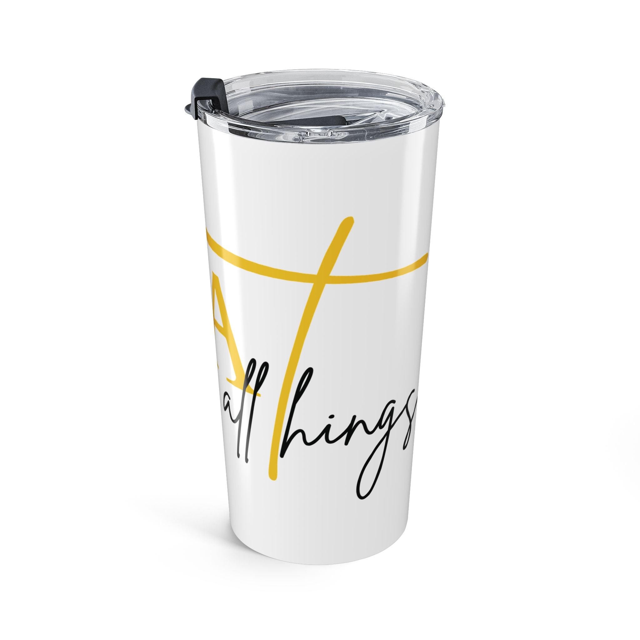 GOAT God Over All Things Tumbler 20oz | Motivational Travel Mug for Daily Inspiration, Gift for Friends, Office Drinkware, Encouraging Quotes