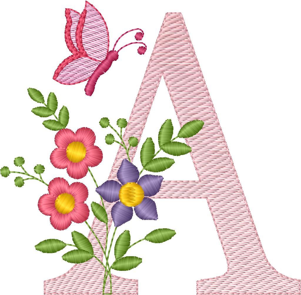 Inicial Mariposas y Flores