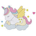 Unicornio Estrellas y Nubes