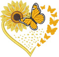 Corazón Mariposa Girasol