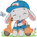 Bunny en moto
