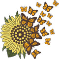 Girasol y Mariposas