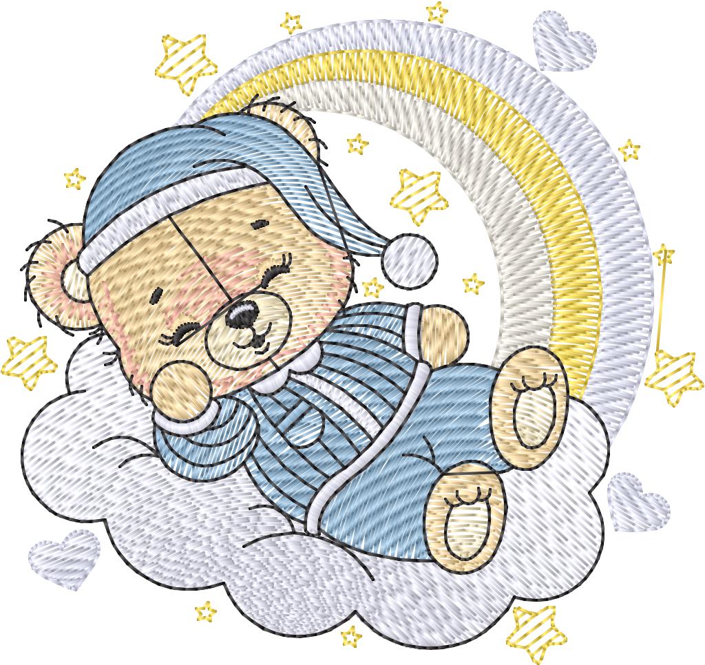 Osito en las Nubes y Estrellas